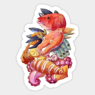 Seafood Platter Sticker